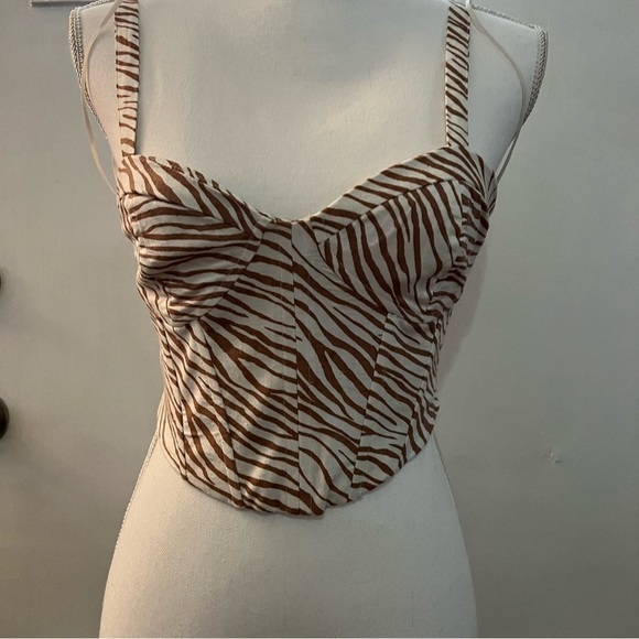 Zara brown leopard corset top (xs) - Picture 13 of 17